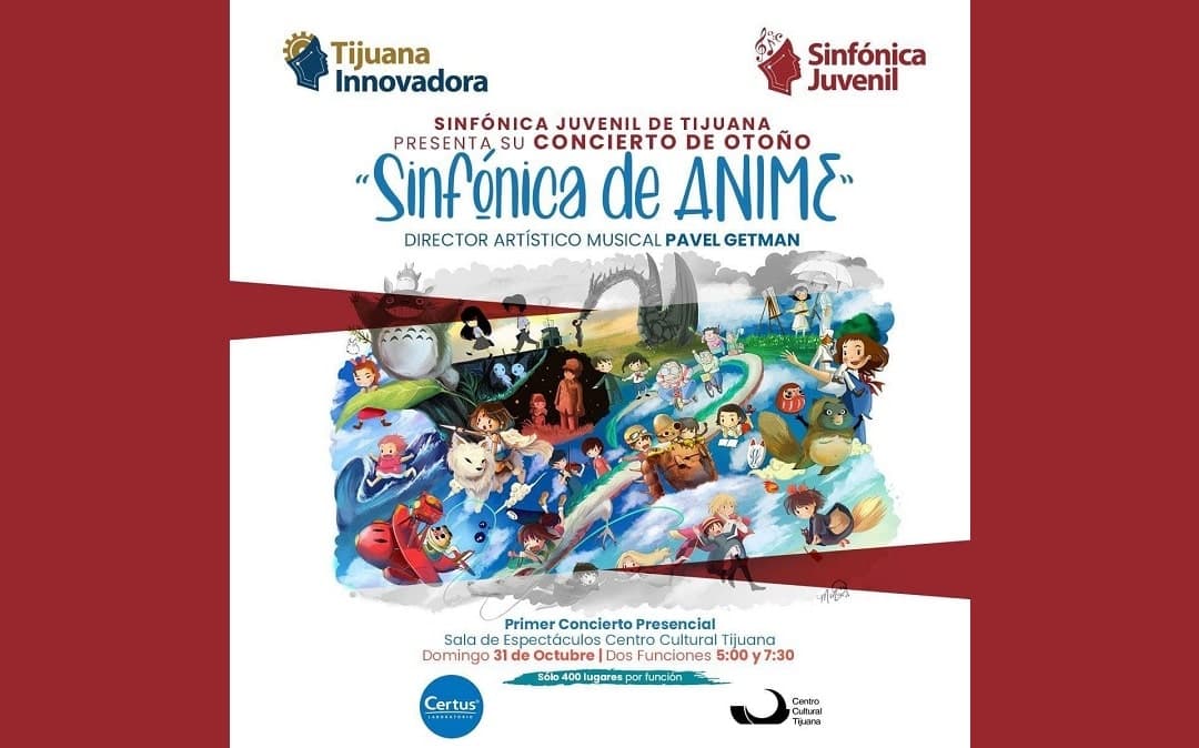 Sinfónica Juvenil de Tijuana ofrecerá concierto con temática de anime