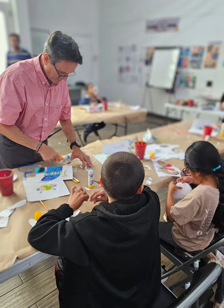 Participants in a creative workshop